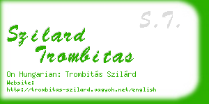 szilard trombitas business card